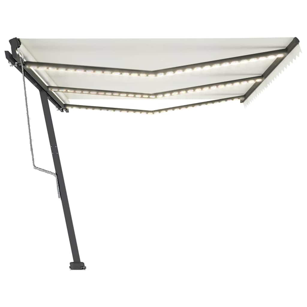 Luifel automatisch met LED en windsensor 600x300 cm crèmekleur is nu te koop bij PeponiXL, paradijselijk wonen!