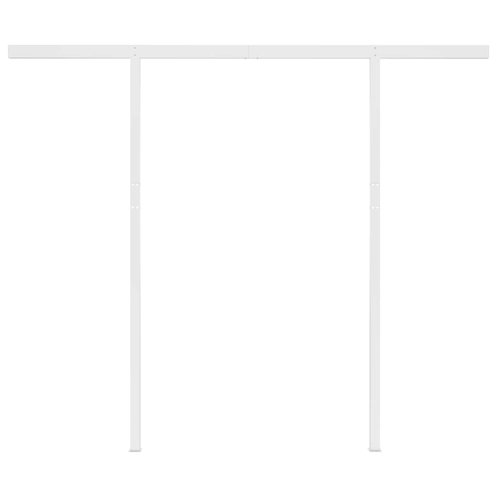 Luifel handmatig uittrekbaar met palen 3x2,5 m crèmekleurig is nu te koop bij PeponiXL, paradijselijk wonen!