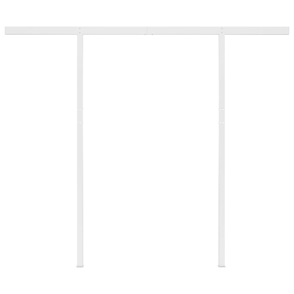 Luifel automatisch uittrekbaar met palen 3x2,5 m oranje bruin is nu te koop bij PeponiXL, paradijselijk wonen!