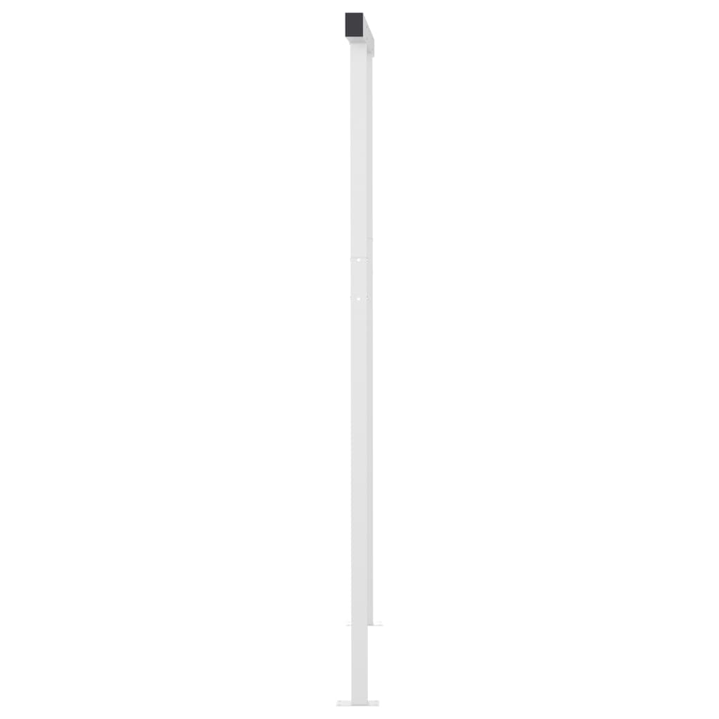 Luifel automatisch met LED en windsensor 3,5x2,5 m blauw en wit