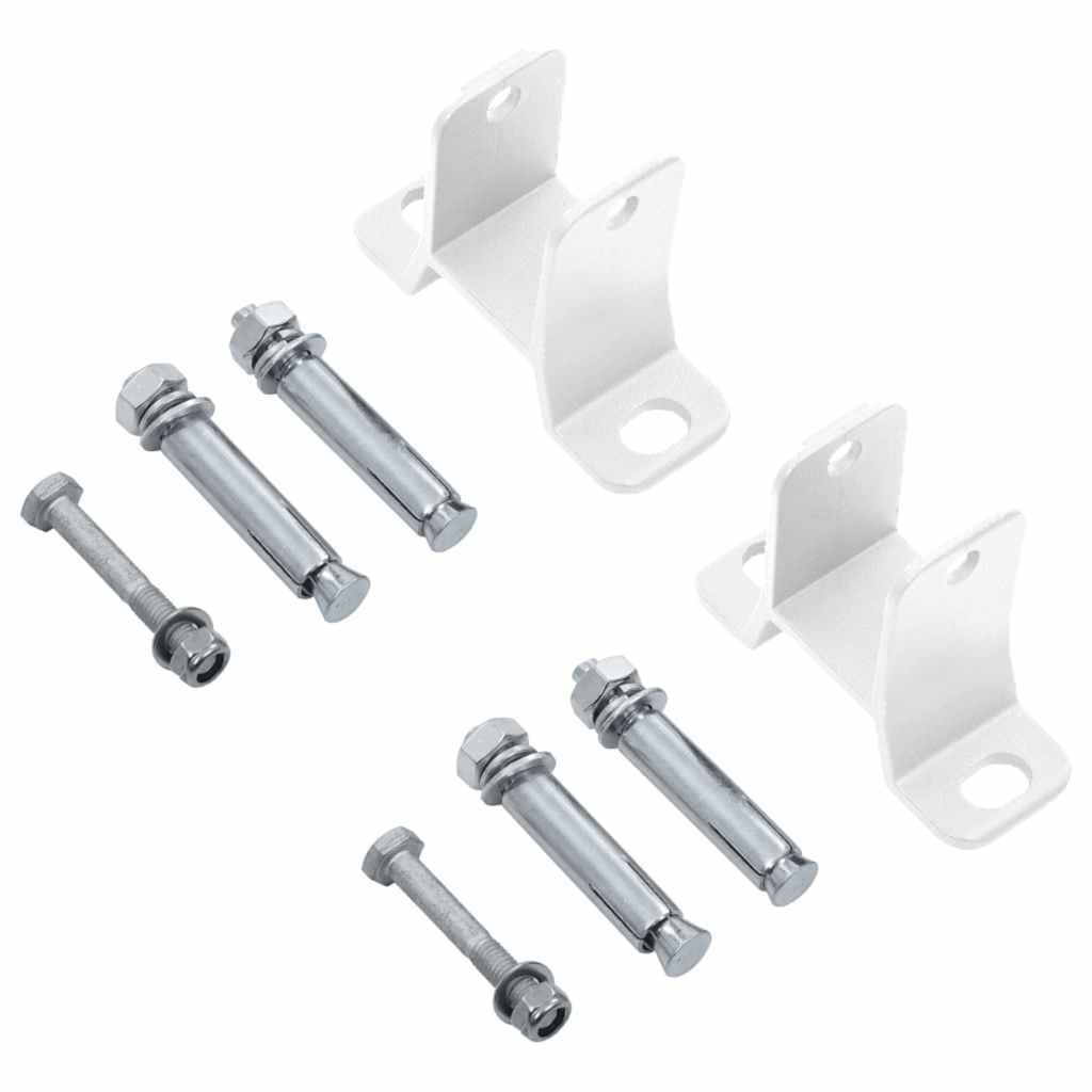 Luifel handmatig uittrekbaar met palen 4x3 m geel en wit is nu te koop bij PeponiXL, paradijselijk wonen!