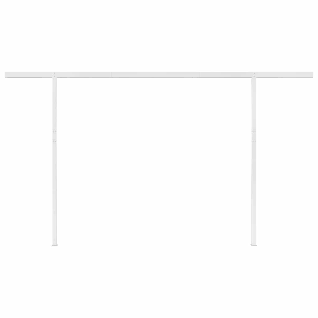 Luifel handmatig uittrekbaar met LED 4x3 m crèmekleurig is nu te koop bij PeponiXL, paradijselijk wonen!