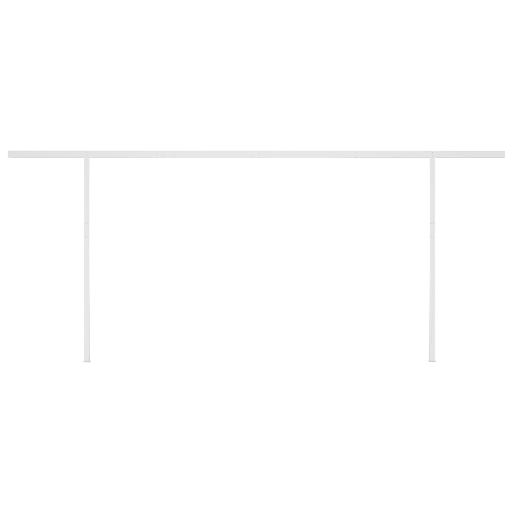 Luifel handmatig uittrekbaar met LED 5x3,5 m geel en wit is nu te koop bij PeponiXL, paradijselijk wonen!