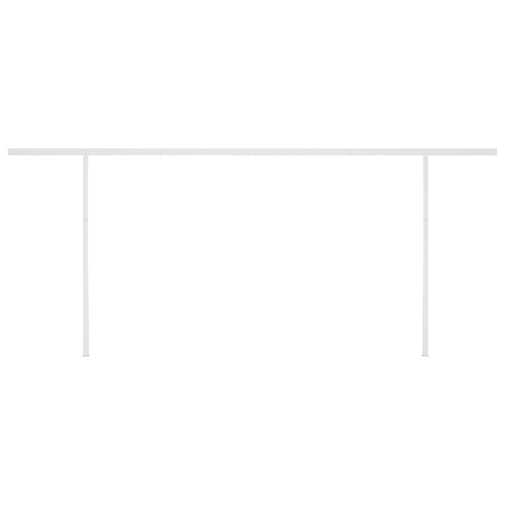 Luifel handmatig uittrekbaar met palen 6x3,5 m blauw en wit is nu te koop bij PeponiXL, paradijselijk wonen!