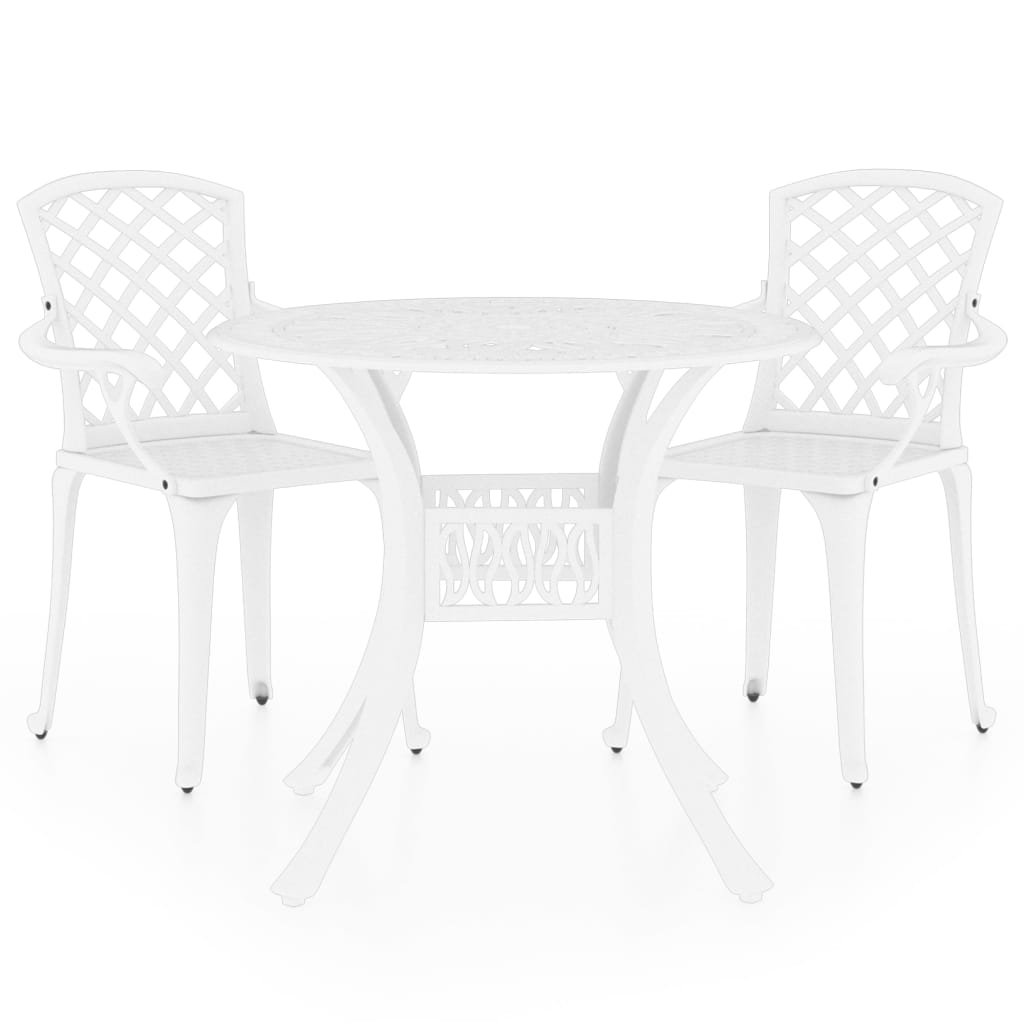 3-delige Bistroset gietaluminium wit is nu te koop bij PeponiXL, paradijselijk wonen!
