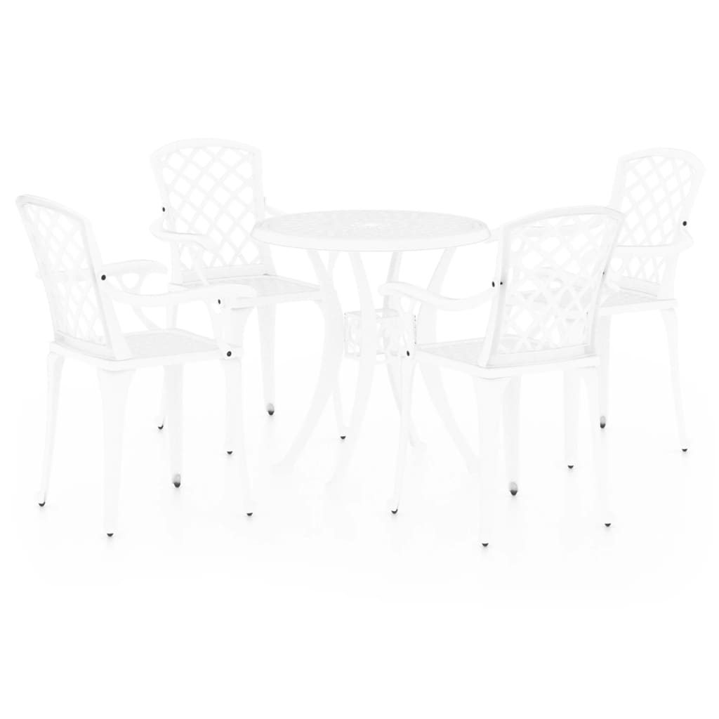 5-delige Bistroset gietaluminium wit is nu te koop bij PeponiXL, paradijselijk wonen!