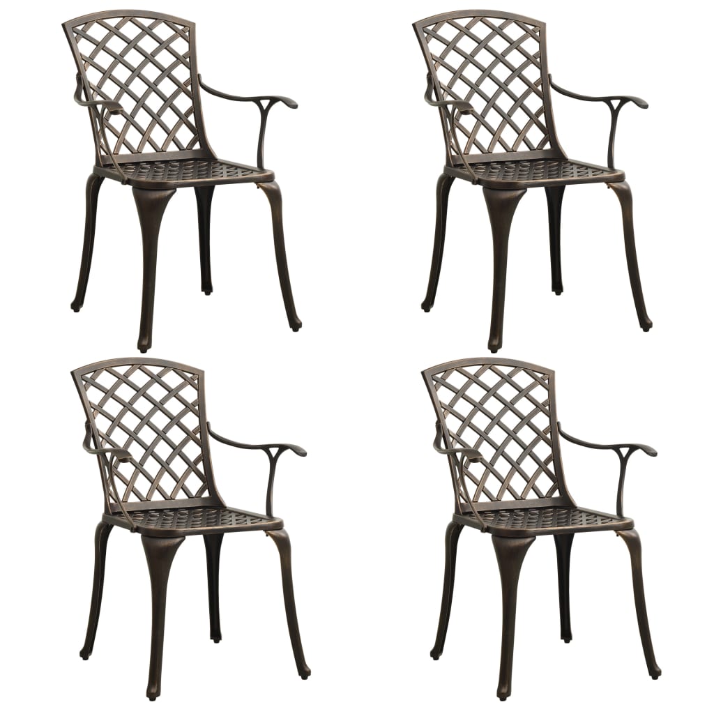 5-delige Bistroset gietaluminium bronskleurig is nu te koop bij PeponiXL, paradijselijk wonen!