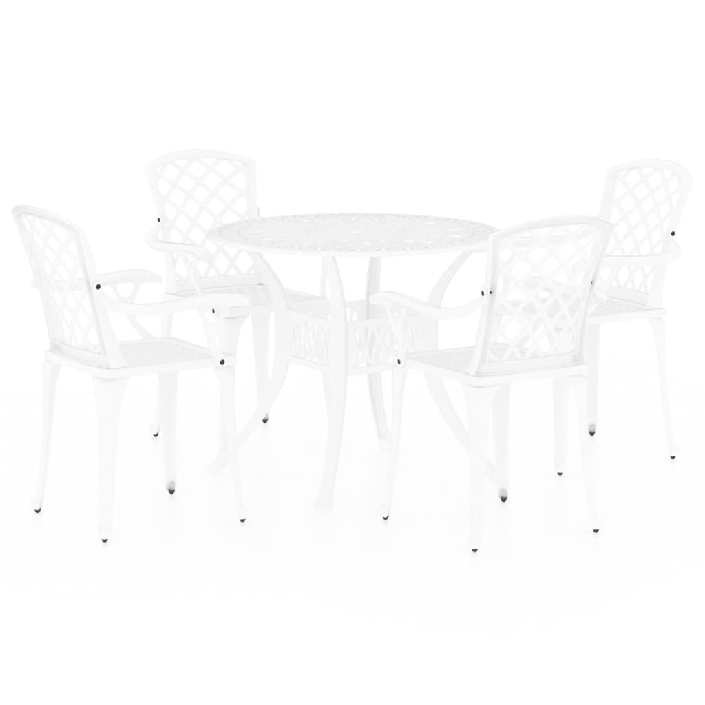5-delige Bistroset gietaluminium wit is nu te koop bij PeponiXL, paradijselijk wonen!