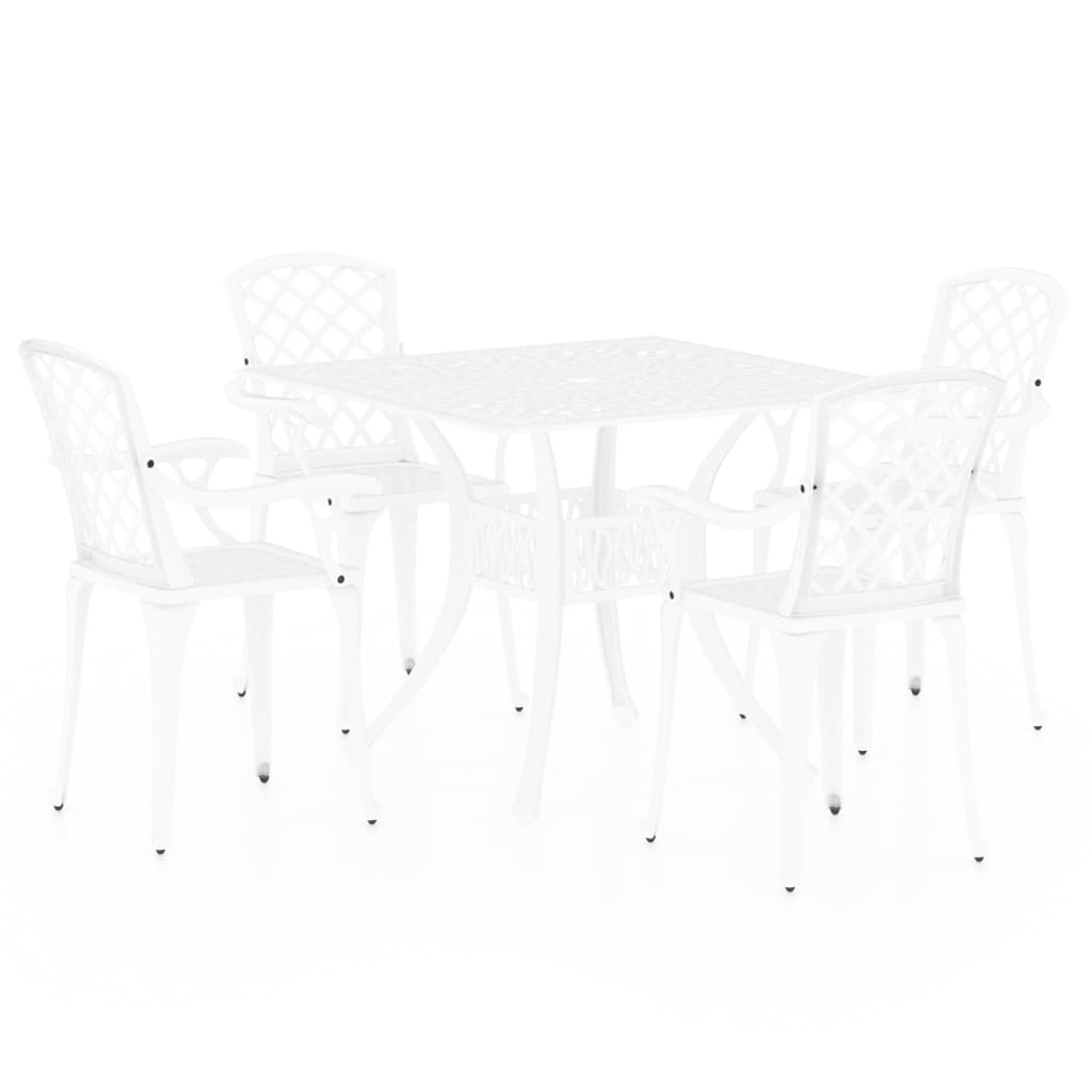 5-delige Bistroset gietaluminium wit is nu te koop bij PeponiXL, paradijselijk wonen!