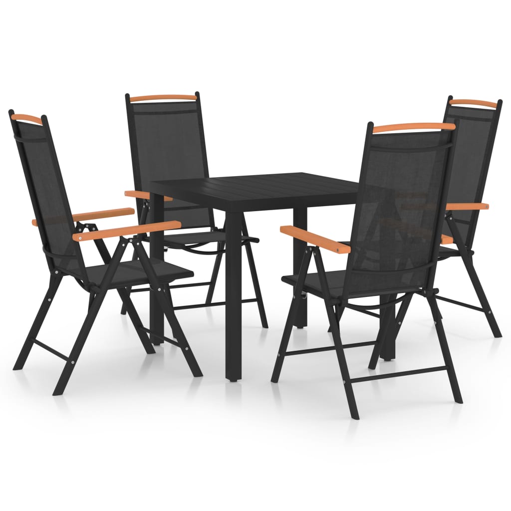5-delige Tuinset aluminium zwart is nu te koop bij PeponiXL, paradijselijk wonen!