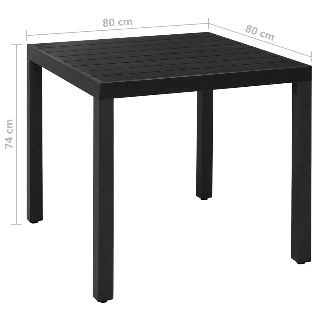 5-delige Tuinset aluminium zwart is nu te koop bij PeponiXL, paradijselijk wonen!