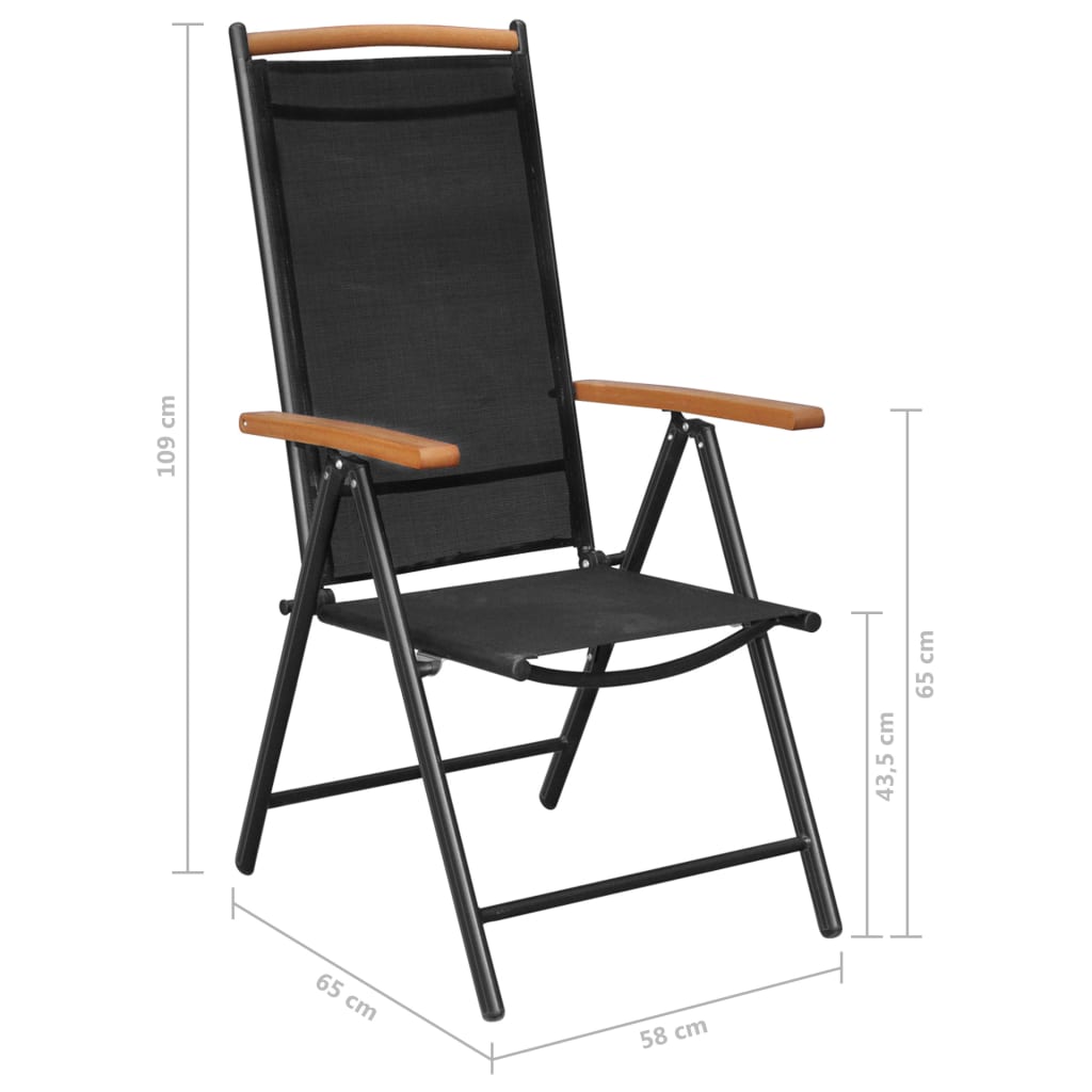 5-delige Tuinset aluminium zwart is nu te koop bij PeponiXL, paradijselijk wonen!