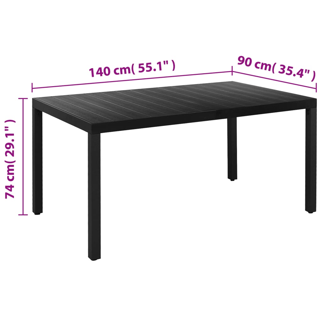 7-delige Tuinset aluminium zwart is nu te koop bij PeponiXL, paradijselijk wonen!