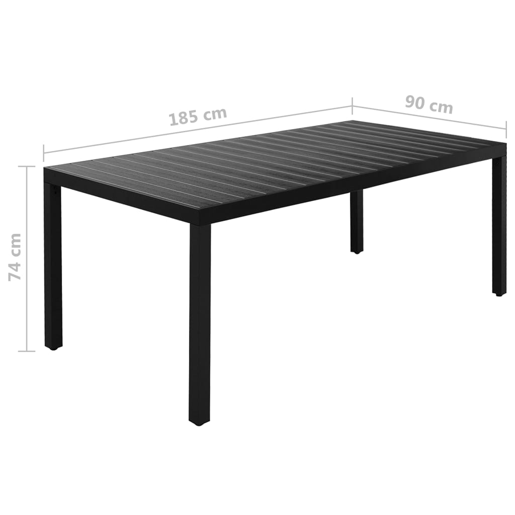 9-delige Tuinset aluminium zwart is nu te koop bij PeponiXL, paradijselijk wonen!