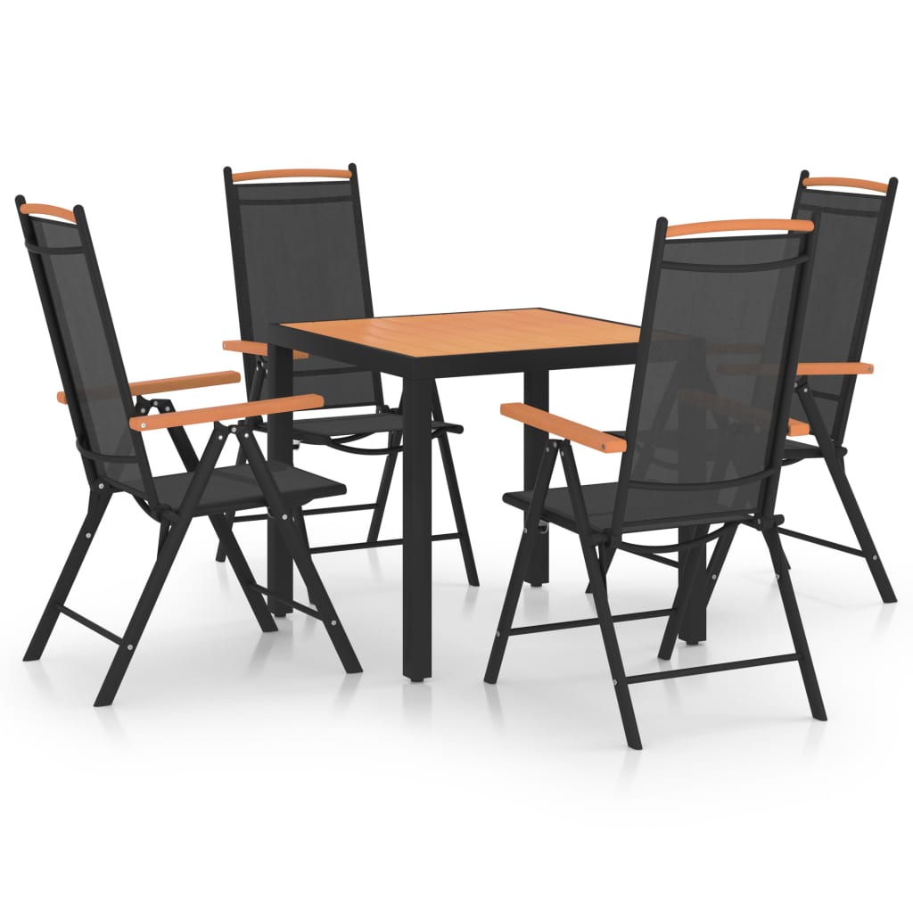 5-delige Tuinset aluminium zwart is nu te koop bij PeponiXL, paradijselijk wonen!