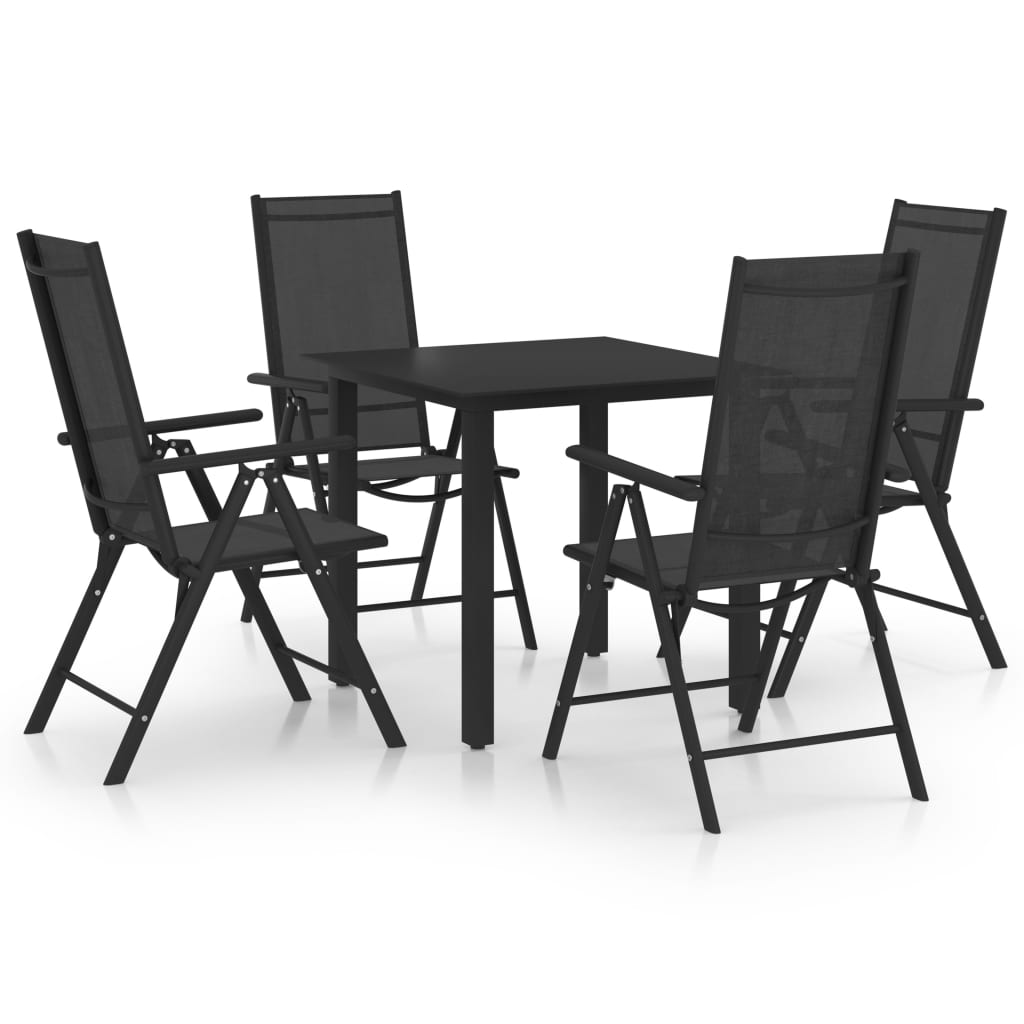 5-delige Tuinset aluminium zwart is nu te koop bij PeponiXL, paradijselijk wonen!