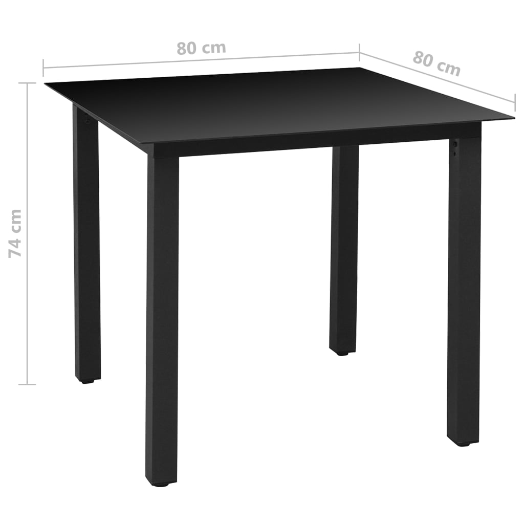 5-delige Tuinset aluminium zwart is nu te koop bij PeponiXL, paradijselijk wonen!
