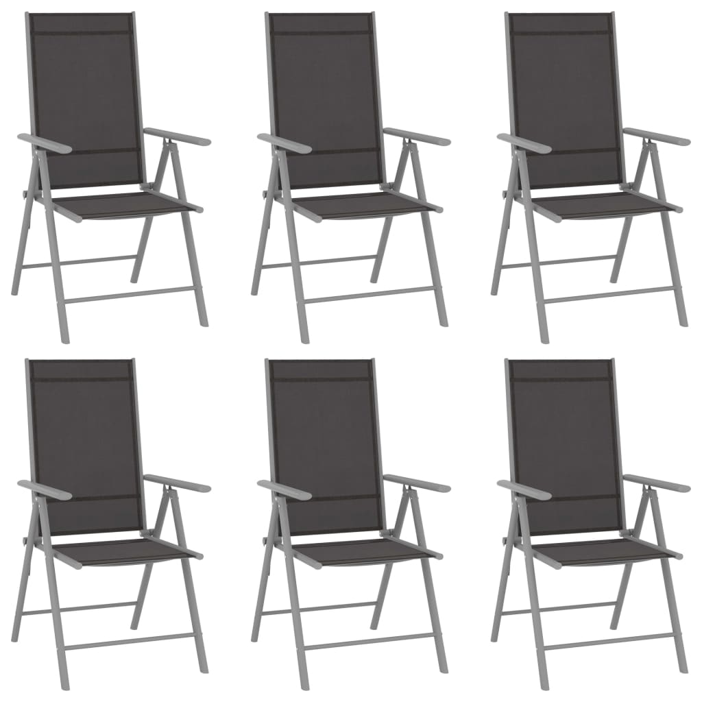 7-delige Tuinset aluminium zilverkleurig en zwart is nu te koop bij PeponiXL, paradijselijk wonen!