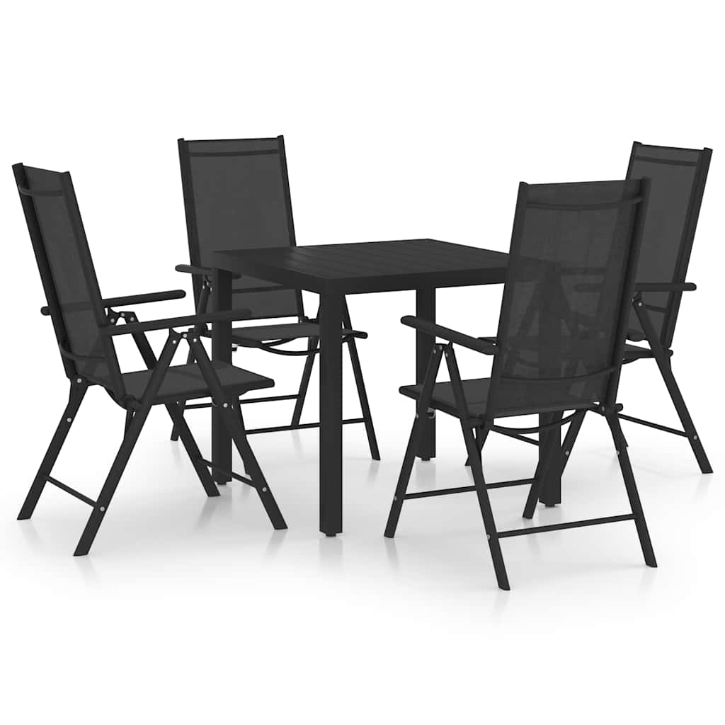 5-delige Tuinset aluminium zwart is nu te koop bij PeponiXL, paradijselijk wonen!