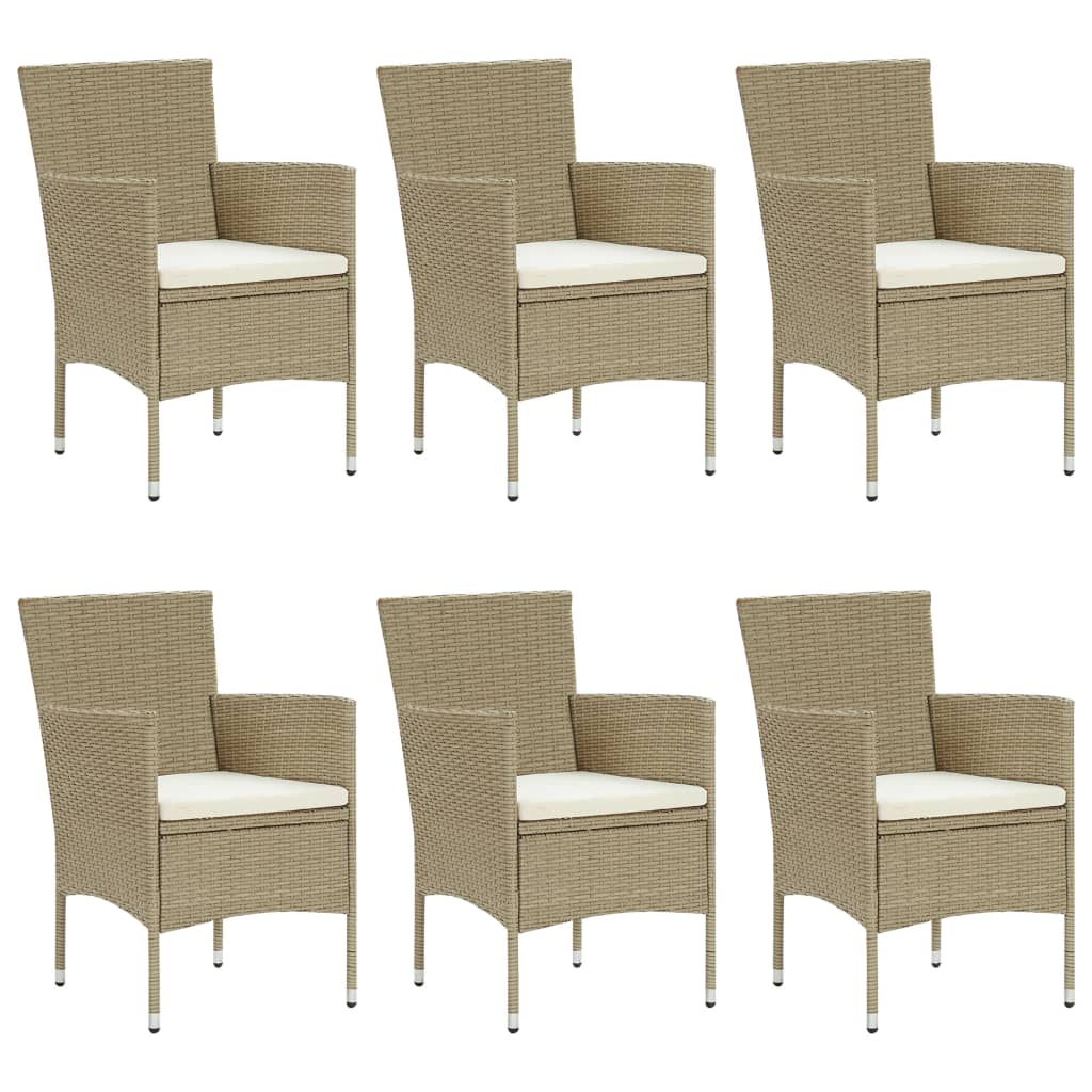 7-delige Tuinset poly rattan beige is nu te koop bij PeponiXL, paradijselijk wonen!