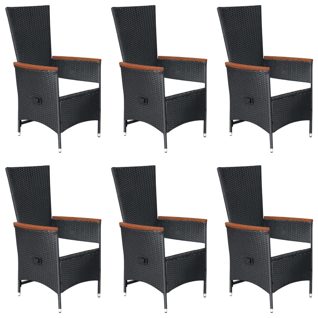 7-delige Tuinset poly rattan zwart is nu te koop bij PeponiXL, paradijselijk wonen!