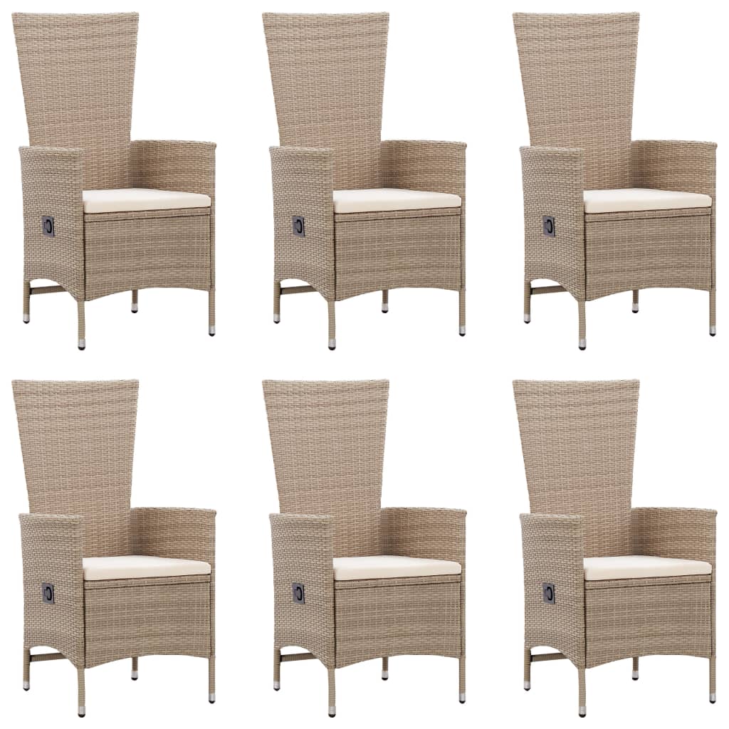 7-delige Tuinset poly rattan beige is nu te koop bij PeponiXL, paradijselijk wonen!