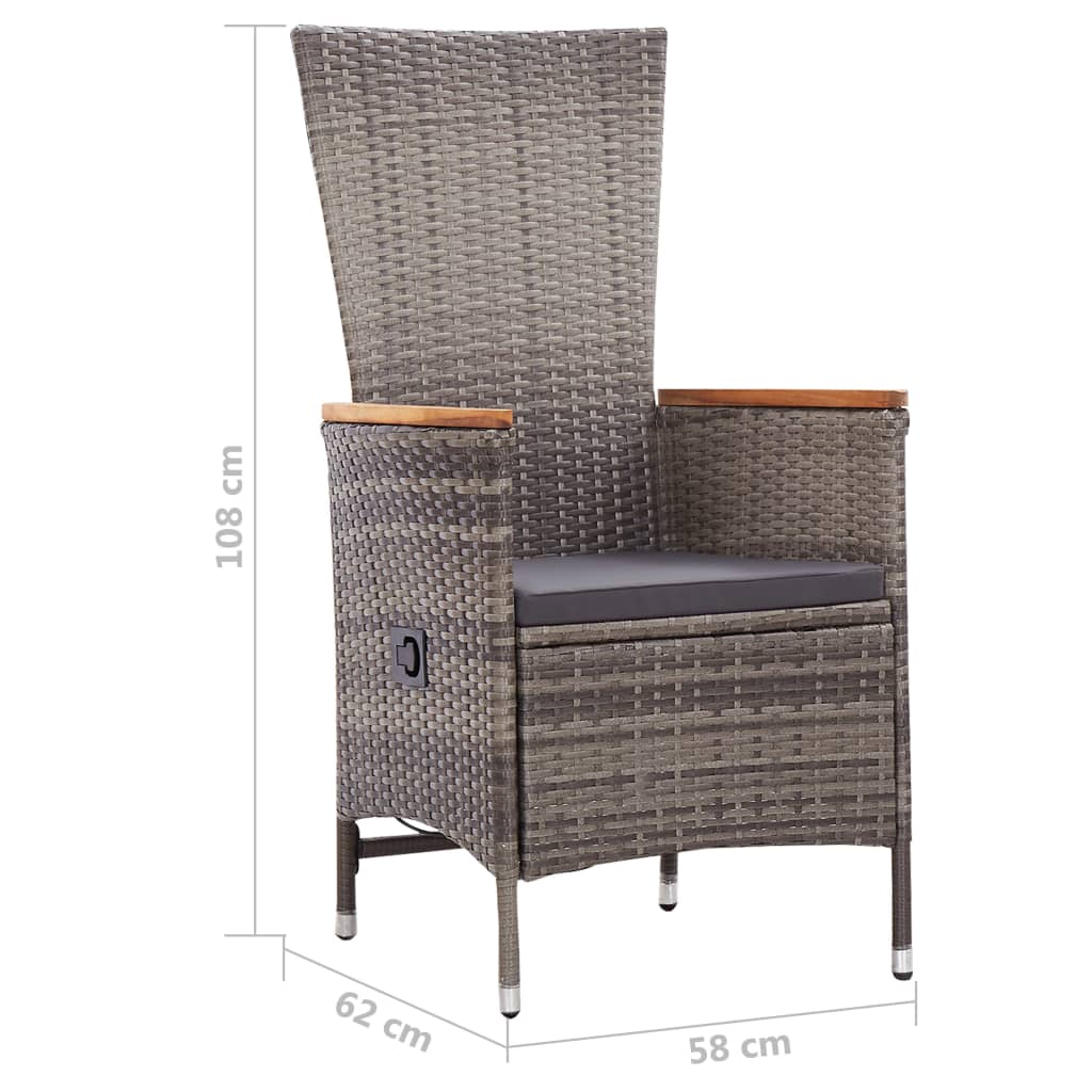 7-delige Tuinset poly rattan grijs is nu te koop bij PeponiXL, paradijselijk wonen!