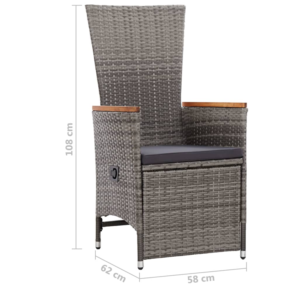 7-delige Tuinset poly rattan grijs is nu te koop bij PeponiXL, paradijselijk wonen!