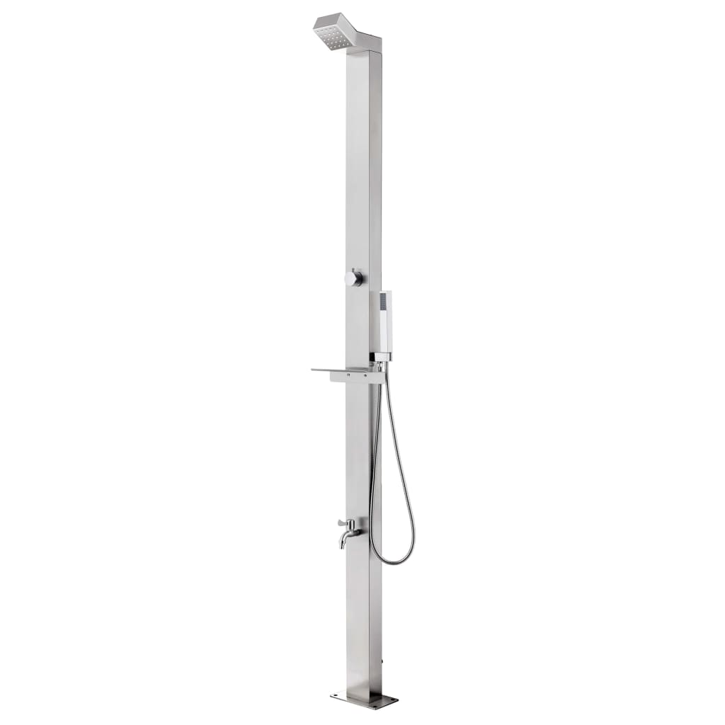 Buitendouche met bruine basis 225 cm roestvrij staal is nu te koop bij PeponiXL, paradijselijk wonen!