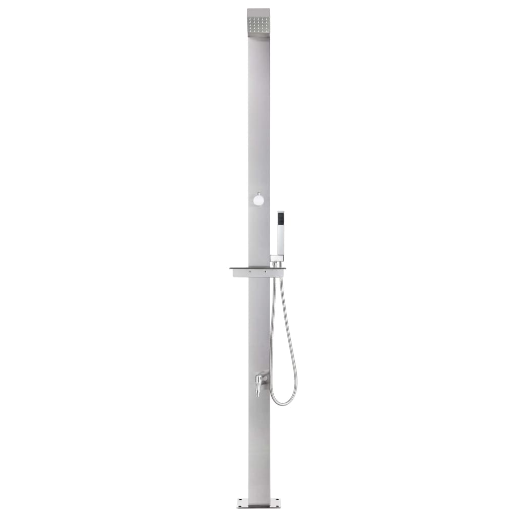 Buitendouche met bruine basis 225 cm roestvrij staal is nu te koop bij PeponiXL, paradijselijk wonen!