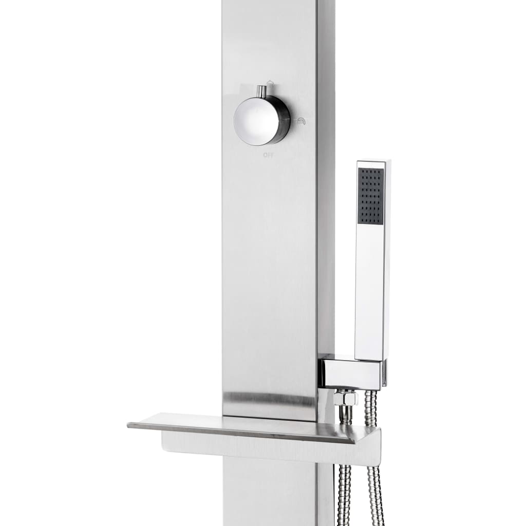 Buitendouche met bruine basis 225 cm roestvrij staal is nu te koop bij PeponiXL, paradijselijk wonen!
