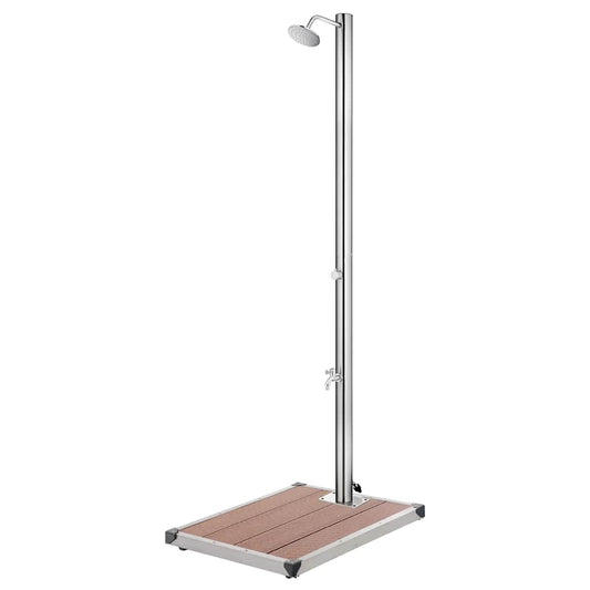 Buitendouche met bruine basis 220 cm roestvrij staal is nu te koop bij PeponiXL, paradijselijk wonen!