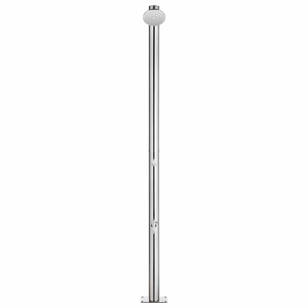Buitendouche met bruine basis 220 cm roestvrij staal is nu te koop bij PeponiXL, paradijselijk wonen!