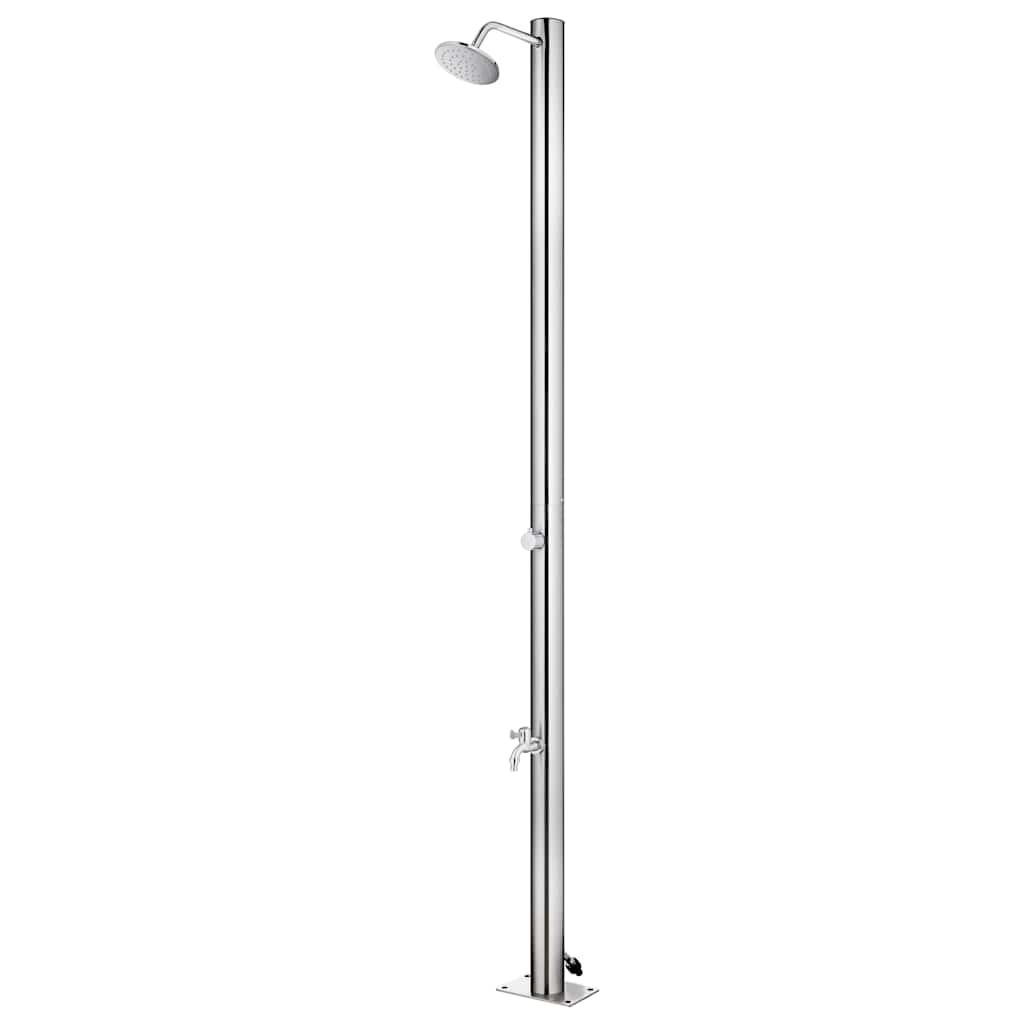 Buitendouche met bruine basis 220 cm roestvrij staal is nu te koop bij PeponiXL, paradijselijk wonen!