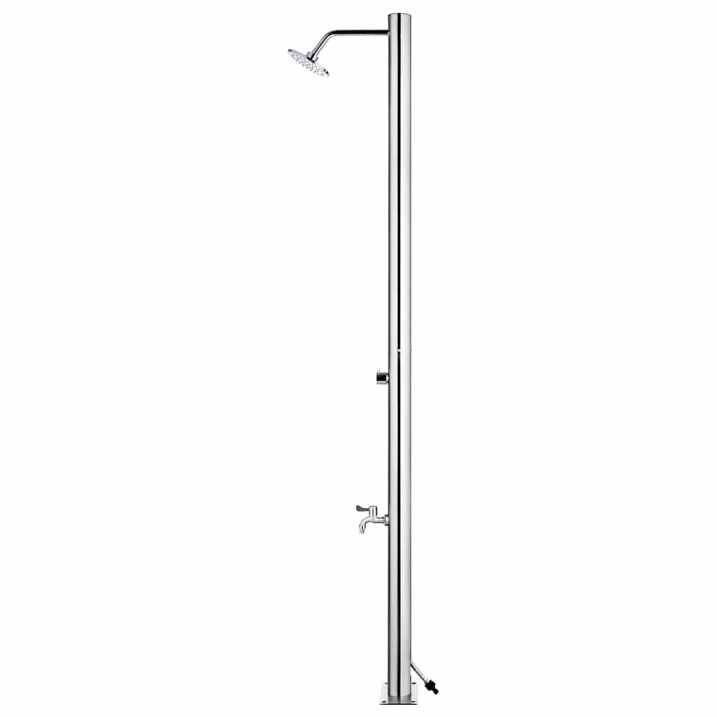 Buitendouche met bruine basis 220 cm roestvrij staal is nu te koop bij PeponiXL, paradijselijk wonen!