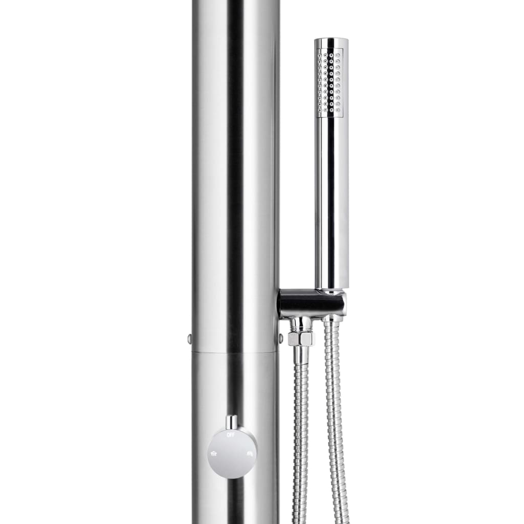 Buitendouche met bruine basis 230 cm roestvrij staal is nu te koop bij PeponiXL, paradijselijk wonen!