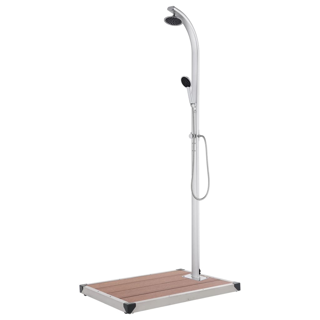 Buitendouche met bruine basis 220 cm aluminium is nu te koop bij PeponiXL, paradijselijk wonen!