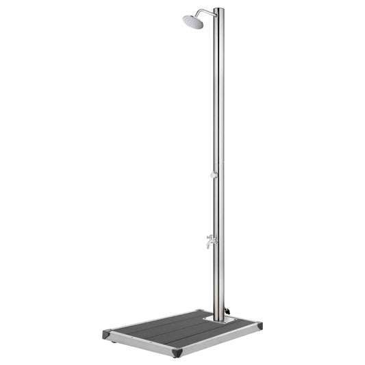 Buitendouche met grijze basis 220 cm roestvrij staal is nu te koop bij PeponiXL, paradijselijk wonen!