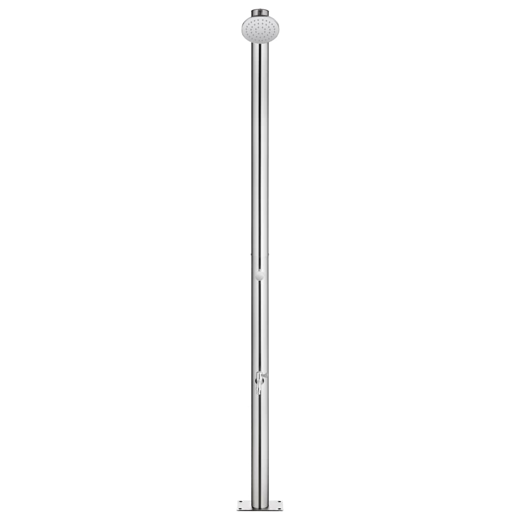 Buitendouche met grijze basis 220 cm roestvrij staal is nu te koop bij PeponiXL, paradijselijk wonen!