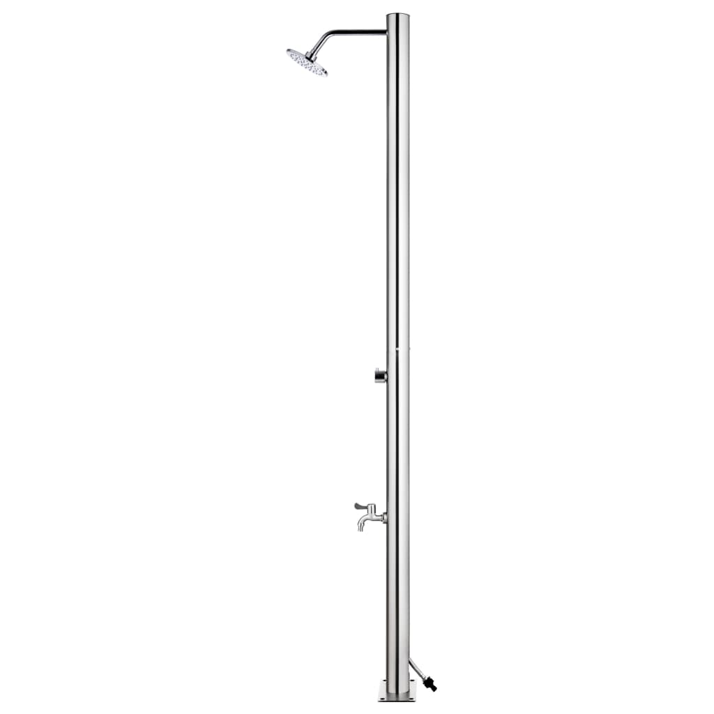 Buitendouche met grijze basis 220 cm roestvrij staal is nu te koop bij PeponiXL, paradijselijk wonen!