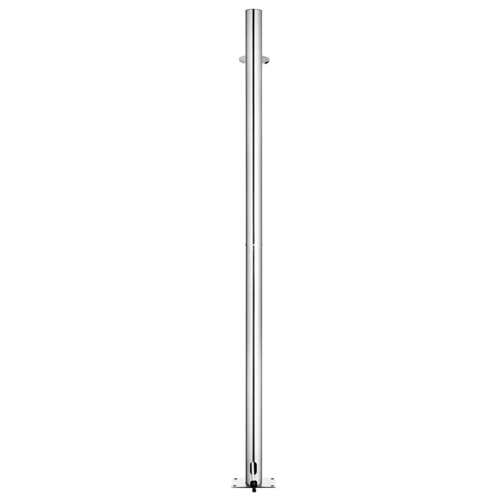 Buitendouche met grijze basis 220 cm roestvrij staal is nu te koop bij PeponiXL, paradijselijk wonen!