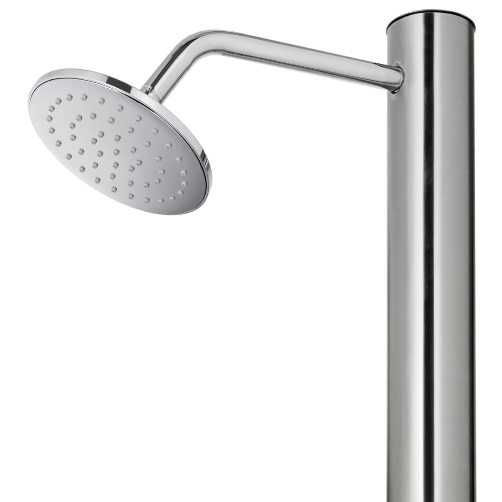 Buitendouche met grijze basis 220 cm roestvrij staal is nu te koop bij PeponiXL, paradijselijk wonen!