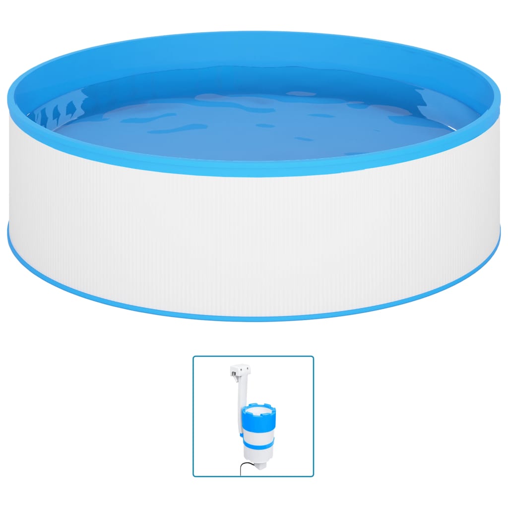 Splasher pool met hangende skimmer en pomp 350x90 cm wit is nu te koop bij PeponiXL, paradijselijk wonen!