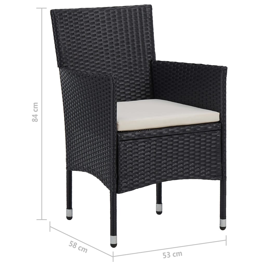 5-delige Tuinset zwart is nu te koop bij PeponiXL, paradijselijk wonen!
