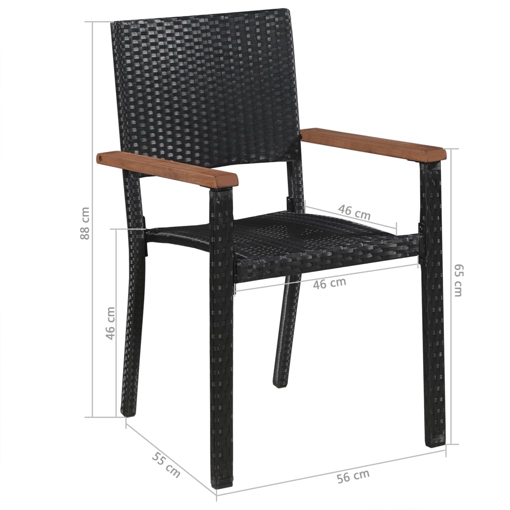 7-delige Tuinset zwart