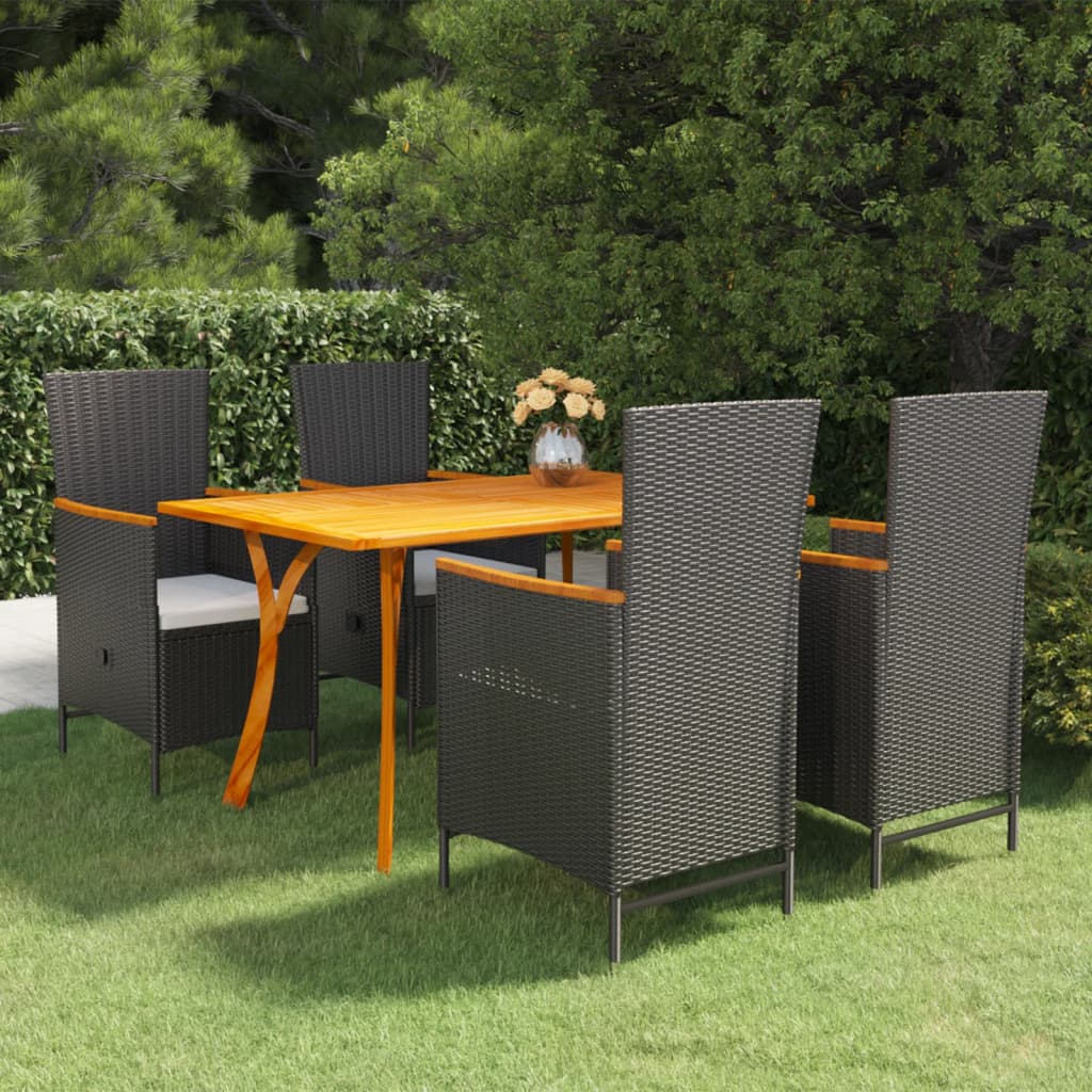 5-delige Tuinset zwart is nu te koop bij PeponiXL, paradijselijk wonen!