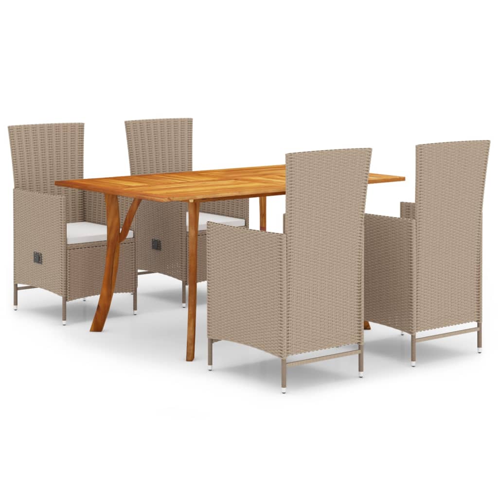 5-delige Tuinset beige
