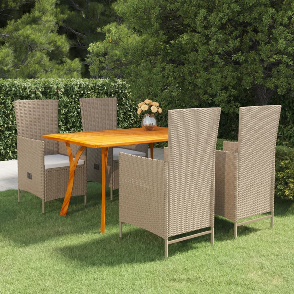 5-delige Tuinset beige