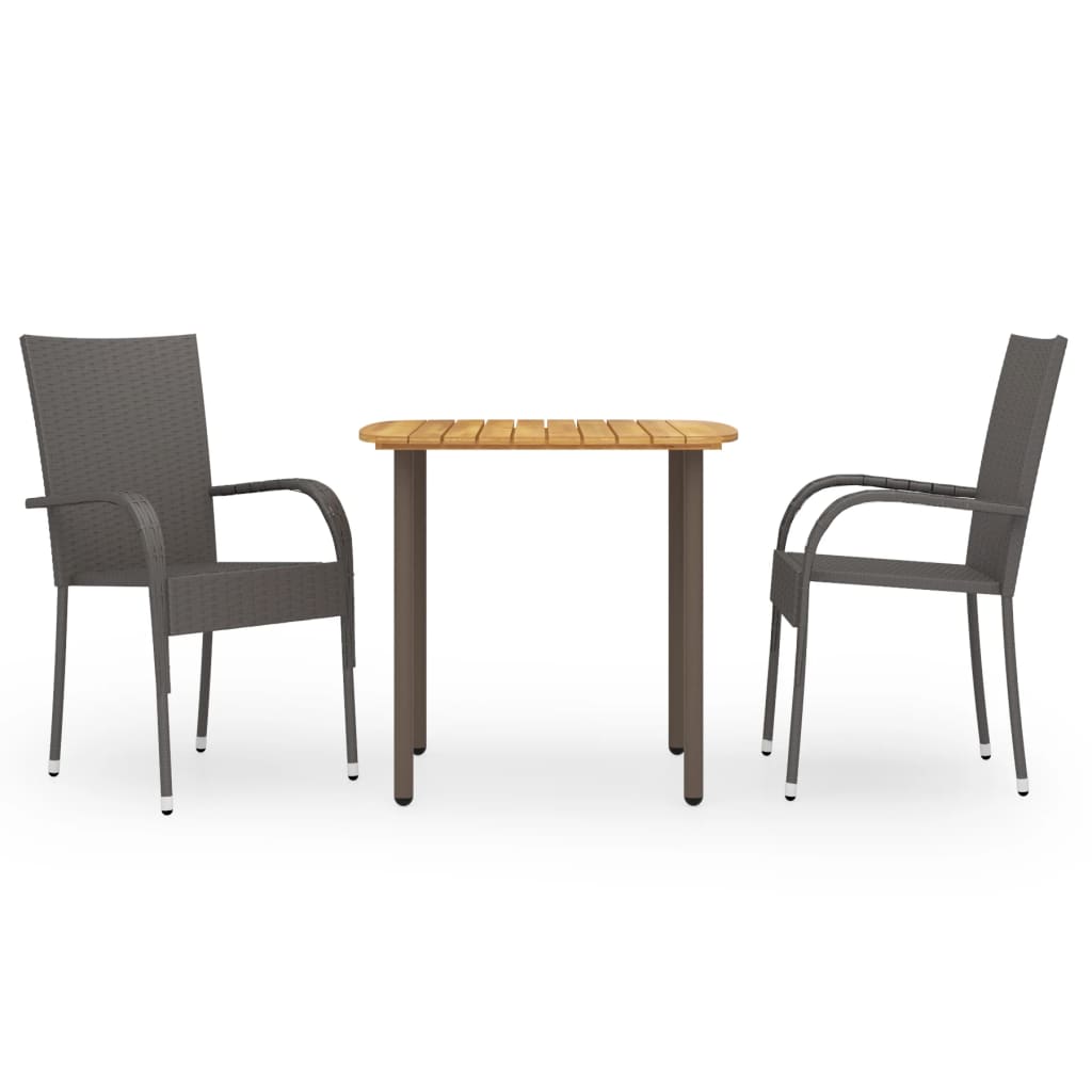 3-delige Tuinset poly rattan bruin is nu te koop bij PeponiXL, paradijselijk wonen!