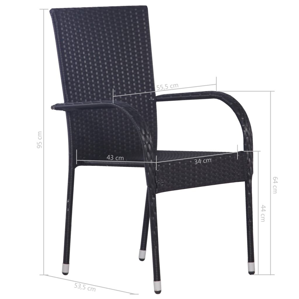 5-delige Tuinset poly rattan zwart is nu te koop bij PeponiXL, paradijselijk wonen!
